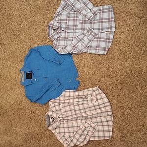 Boys size 5 dress shirts.  OshKosh and Calvin Klein